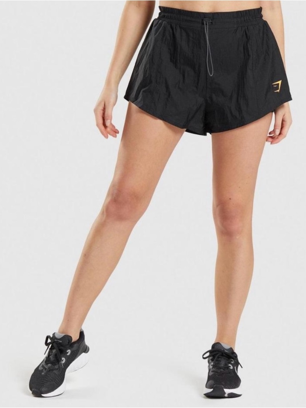 Gymshark Pulse 2-in-1 Shorts, Black, Women's Size L